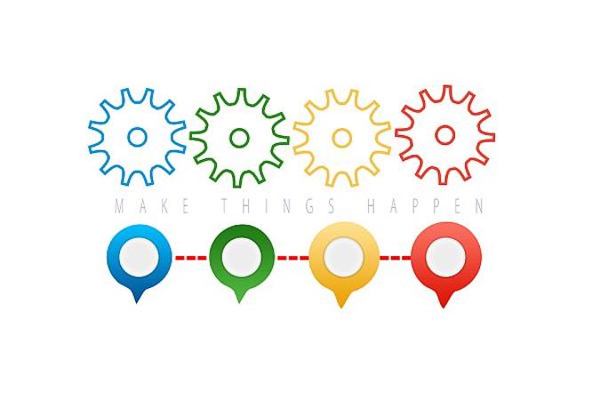 Gezeichnete Zahnräder